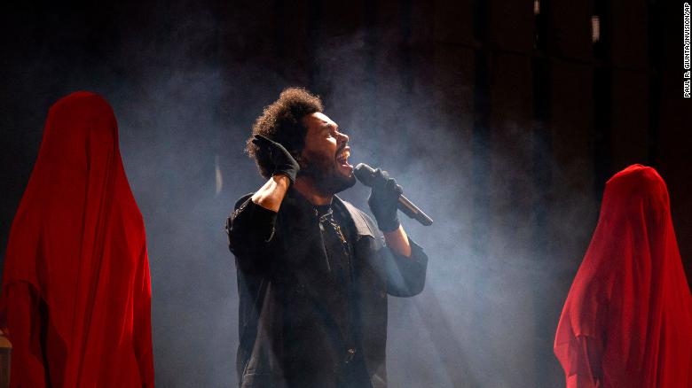 The Weeknd performs during his &quot;After Hours Til Dawn&quot; tour in August in Atlanta.