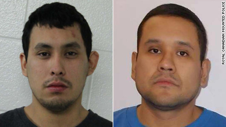 Damien Sanderson (left) and Miles Sanderson were wanted in connection with the stabbing.