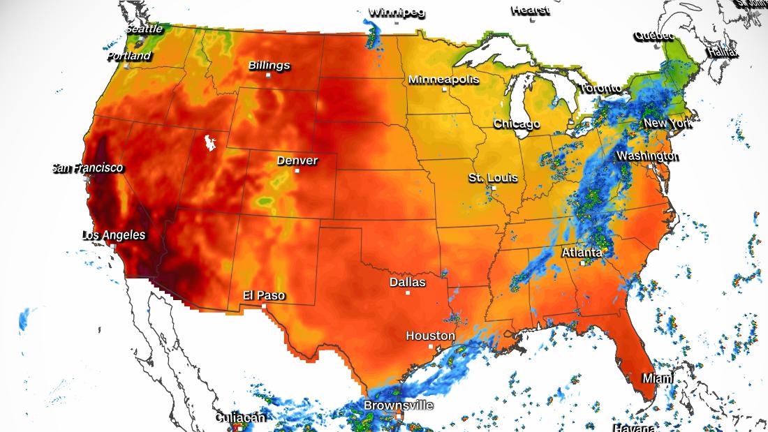 Heat continues across the West as the East sees heavy rain – CNN Video