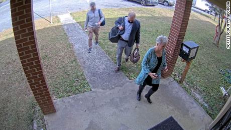 Newly obtained surveillance video shows fake Trump elector escorted operatives into Georgia county&#39;s elections office before voting machine breach