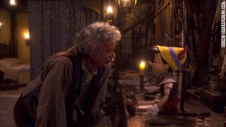 Tom Hanks as Geppetto in Pinocchio.