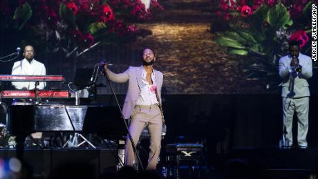 John Legend performs at the North Sea Jazz Festival in Rotterdam on July 7.