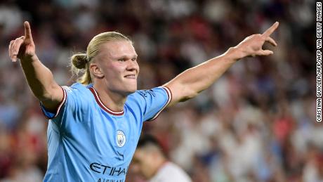 Erling Haaland continues to score as Manchester City beat Sevilla 4-0 in the Champions League.