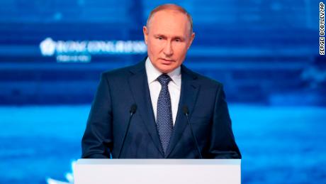 Russian President Vladimir Putin made the erroneous claims during a plenary session at the Eastern Economic Forum in Vladivostok, Russia, on September 7.