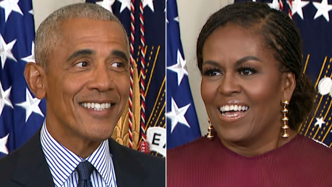 Video: Hear Obama’s joke after unveiling White House portraits – CNN Video