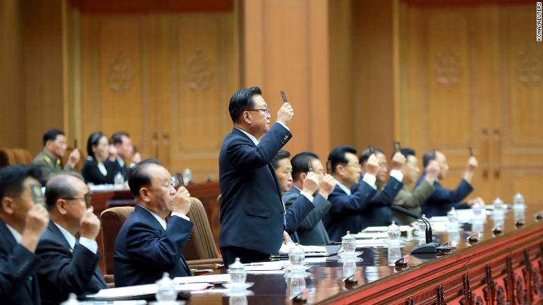 A meeting of North Korea&#39;s Supreme People&#39;s Assembly in Pyongyang, North Korea, on September 7.