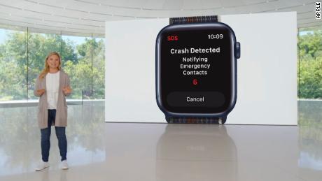Apple unveils a crash detection feature for its new Apple Watch.
