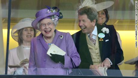 Queen Elizabeth II cheers on her Estimate as it wins The Gold Cup in  2013.