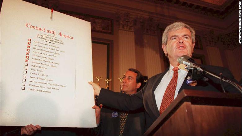 иҹҼ᷹ɮѰԡ Newt Gingrich(R-GA)  "Contract With America"  ҧêͧ 50 ѹáͧ§ҧҡͧäվѺԡѹҤͧ㹻 2538