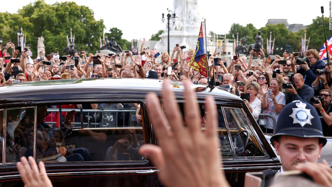 The King arrives at Buckingham Palace on September 11.