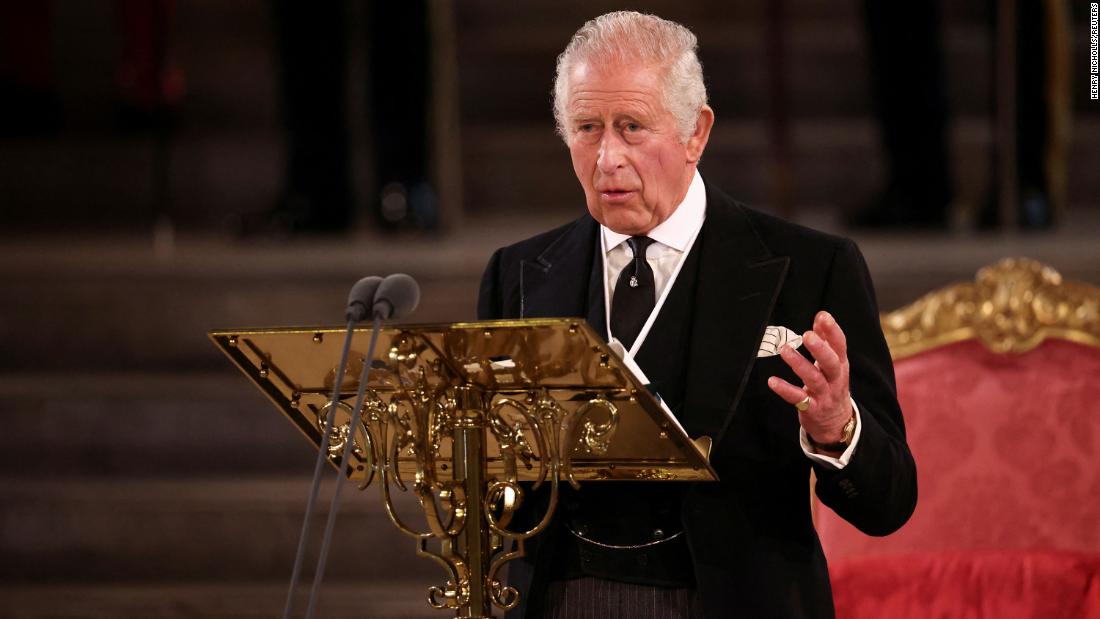 King Charles III addresses the UK Parliament