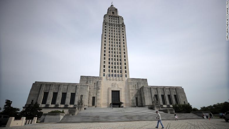 Anti-abortion &quot;abolitionists&quot; gathered at the Louisiana State Capitol in support of a bill that would charge pregnant people who receive abortions with murder. 