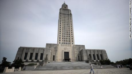 Anti-abortion &quot;abolitionists&quot; gathered at the Louisiana State Capitol in support of a bill that would charge pregnant people who receive abortions with murder. 