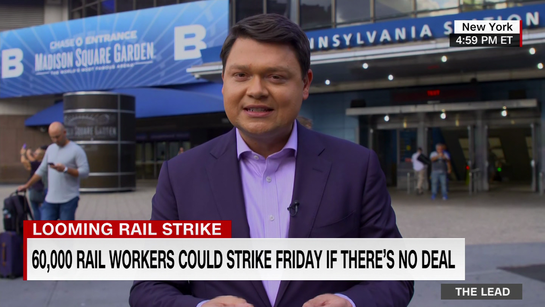 A strike by freight rail workers looms if negotiations fail to produce a deal by Friday – CNN Video