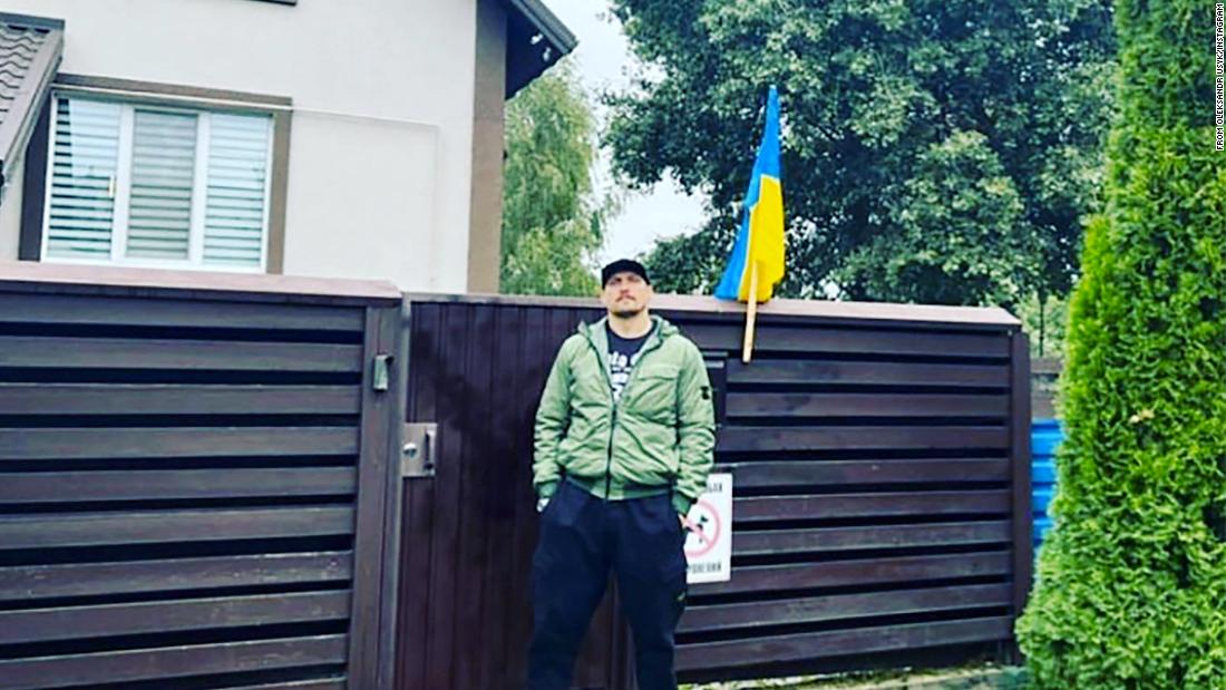 Oleksandr Usyk shares images from family home in Ukrainian area previously held by Russians