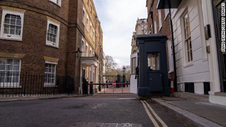 External view of the royal residence, Clarence House on February 10, 2022 in London, England.