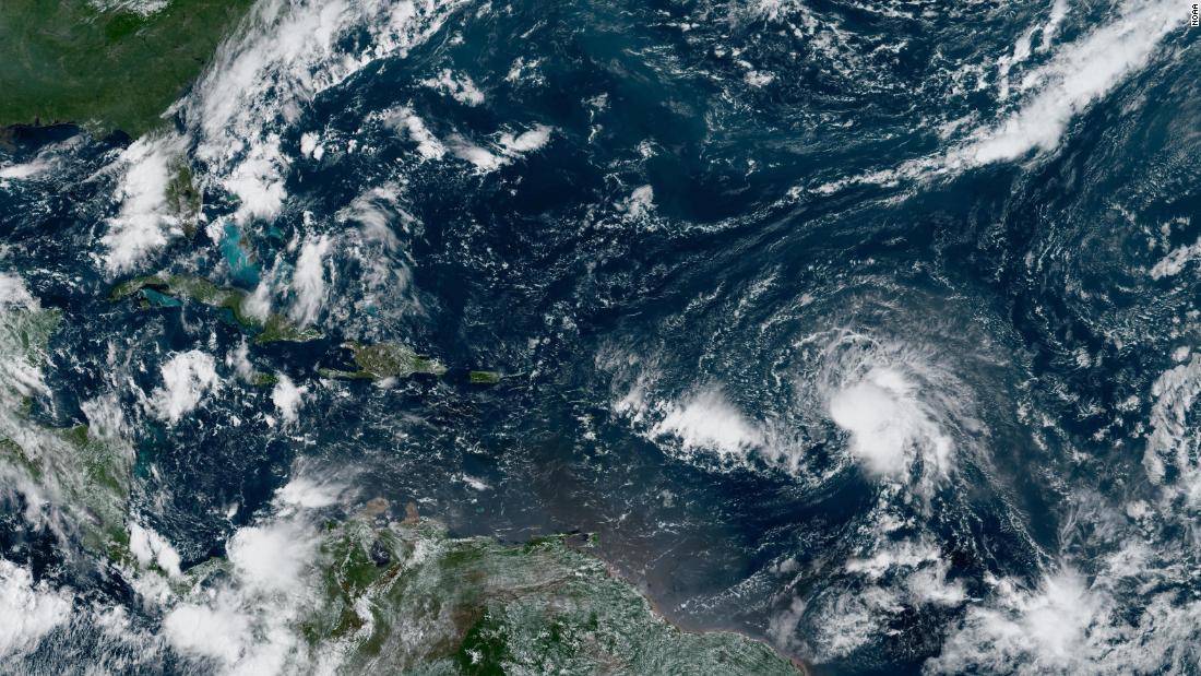 A tropical depression in the Atlantic could become Tropical Storm Fiona