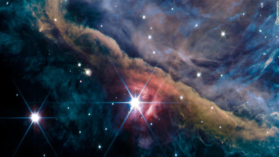 The inner region of the &lt;a href=&quot;https://www.cnn.com/2022/09/12/world/james-webb-space-telescope-image-orion-nebula-scn/index.html&quot; target=&quot;_blank&quot;&gt;Orion Nebula&lt;/a&gt; as seen by the telescope&#39;s NIRCam instrument. The image reveals intricate details about how stars and planetary systems are formed.