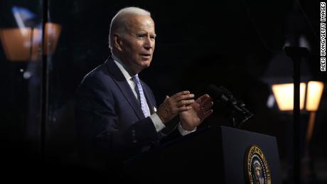 PHILADELPHIA, PENNSYLVANIA - SEPTEMBER 01: U.S. President Joe Biden delivers a primetime speech at Independence National Historical Park September 1, 2022 in Philadelphia, Pennsylvania. President Biden spoke on &quot;the continued battle for the Soul of the Nation.&quot;  (Photo by Alex Wong/Getty Images)