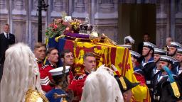 220919062643 queen elizabeth ii funeral coffin procession hp video Royal family join procession bringing Queen's coffin to funeral