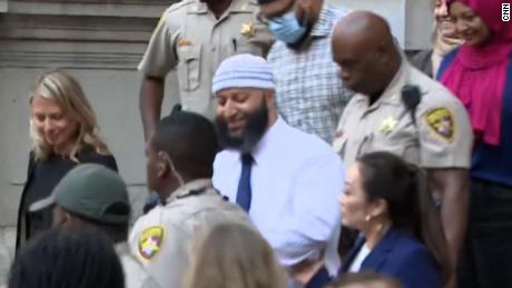 Adnan Syed leaves court Monday after a judge vacated his conviction in the slaying of his ex-girlfriend. Syed has long maintained he is innocent.