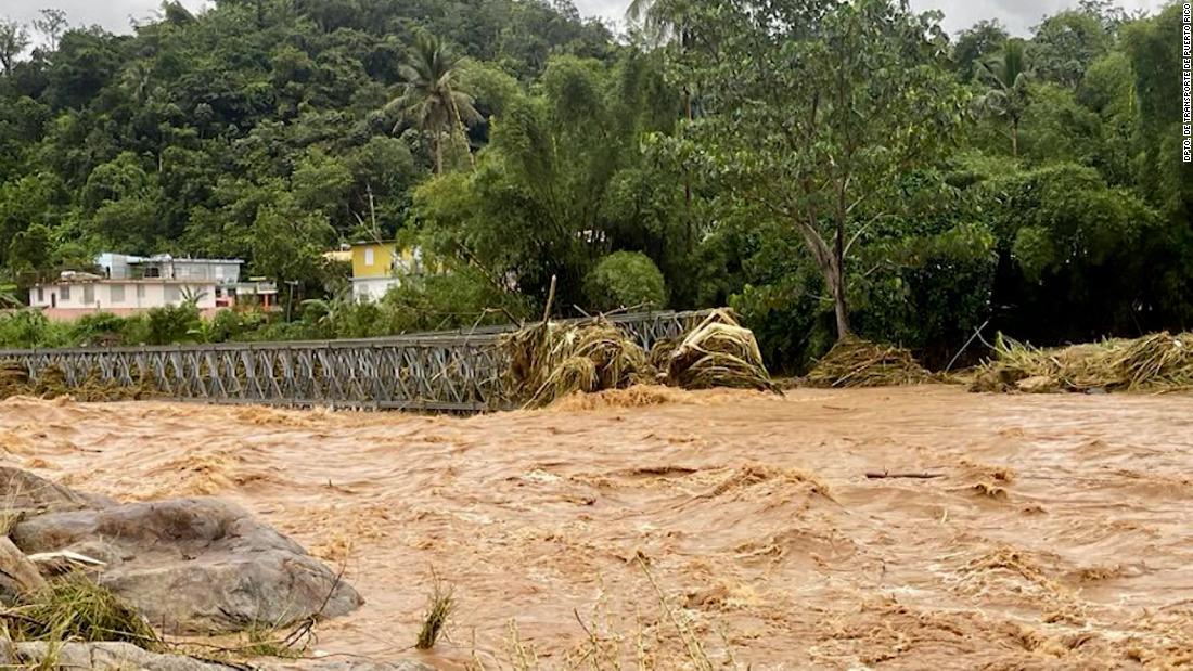 Así quedó el puente de Puerto Rico que fue arrastrado por el huracán ...