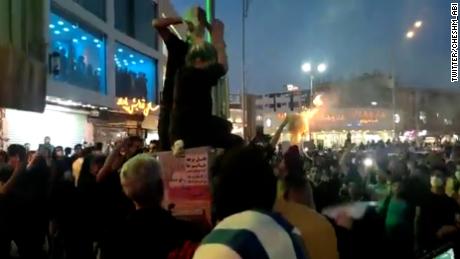 Iran protest in Kerman, Iran. (Twitter/cheshm_abi) 