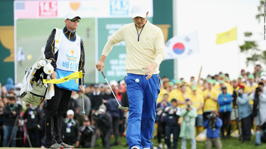 The Jack Nicklaus Golf Club in Incheon, South Korea, took center stage as the Presidents Cup traveled to Asia for the first time, in 2015. Home hero Bae Sang-Moon impressed, but couldn&#39;t prevent an agonizing 14.5 - 15.5 loss as the International Team suffered defeat for the sixth-straight time.