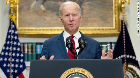 President Joe Biden speaks in the Roosevelt Room of the White House in Washington, DC on September 20, 2022. 