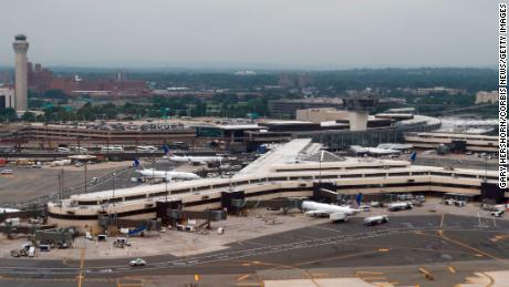 NEWARK, NJ - JULY 13: United Airlines airplanes wait at gates at Terminal C at Newark Liberty International Airport on July 13, 2021 in Newark, New Jersey. (Photo by Gary Hershorn/Getty Images)