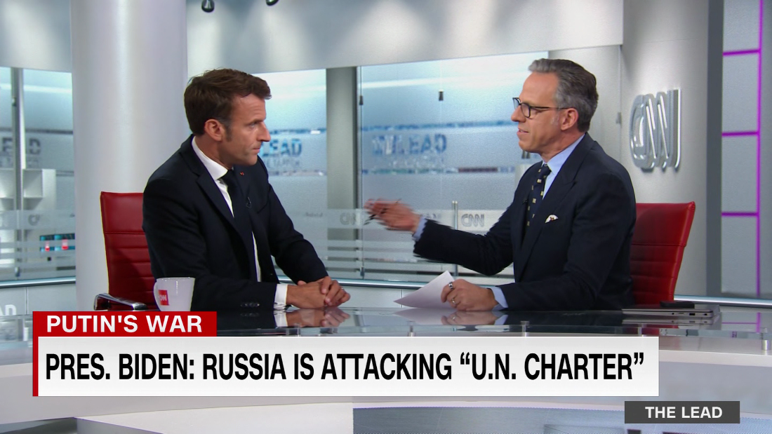 French President Macron tells Jake Tapper Russia’s invasion of Ukraine is a “post Covid-19 consequence” and countries that do not align with Ukraine are complicit in a new wave of imperialism. – CNN Video