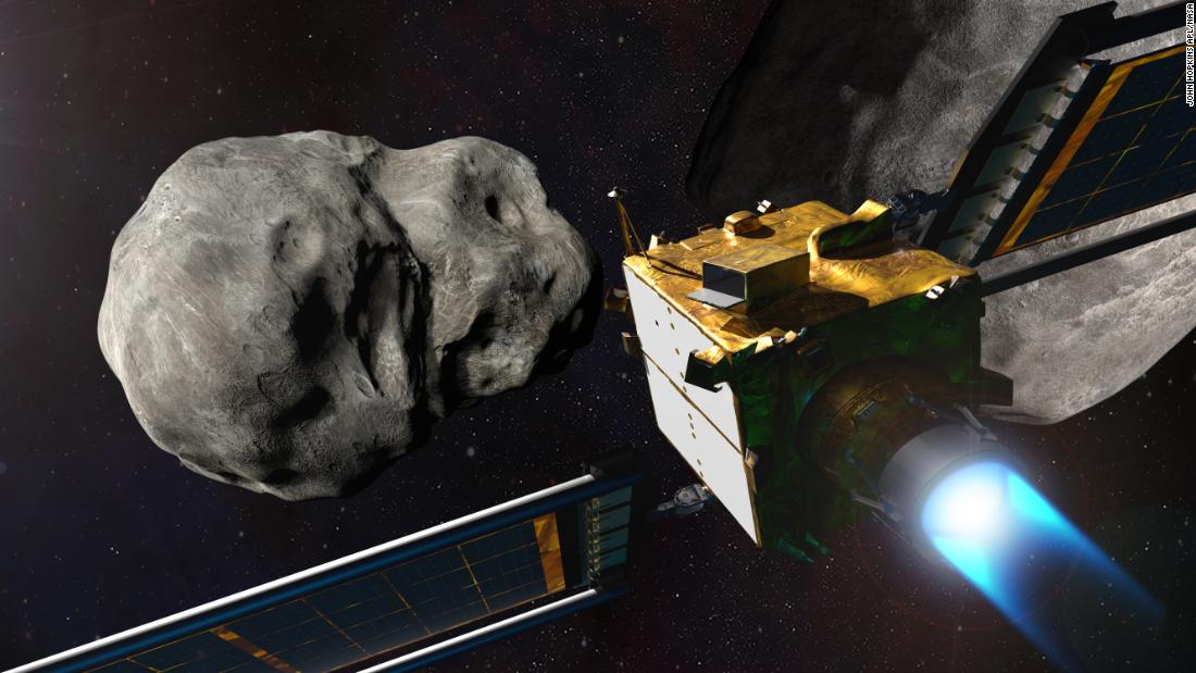 DART mission is approaching a double-asteroid system, where it will crash into a tiny 'moon' asteroid