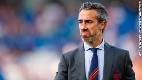 El entrenador en jefe de España, Jorge Vilda, antes de los cuartos de final de la Eurocopa Femenina de la UEFA 2022 entre Inglaterra y España el 20 de julio.