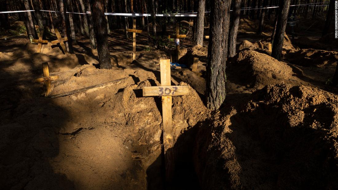 Signs of torture, mutilation on bodies at Izium mass burial site