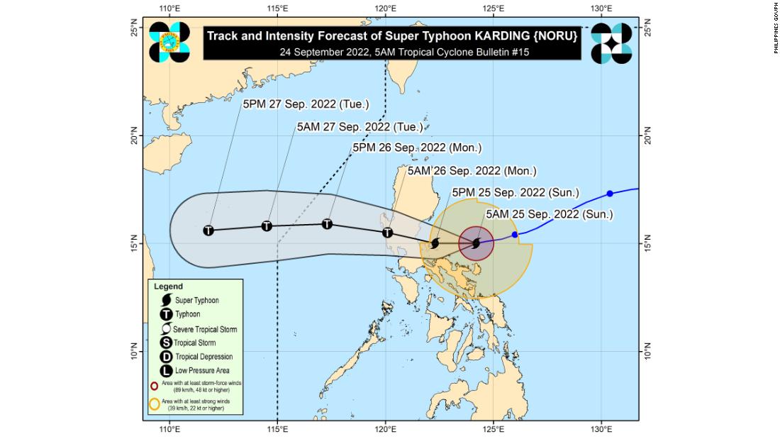 Super Typhoon Noru strengthening as it heads for Philippines