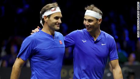 Nadal and Federer teamed up for a doubles match to mark Federer&#39;s retirement.