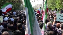 220926115625 iranian counter protests hp video Iran pro-government demonstrations arise amid crackdown on protestors