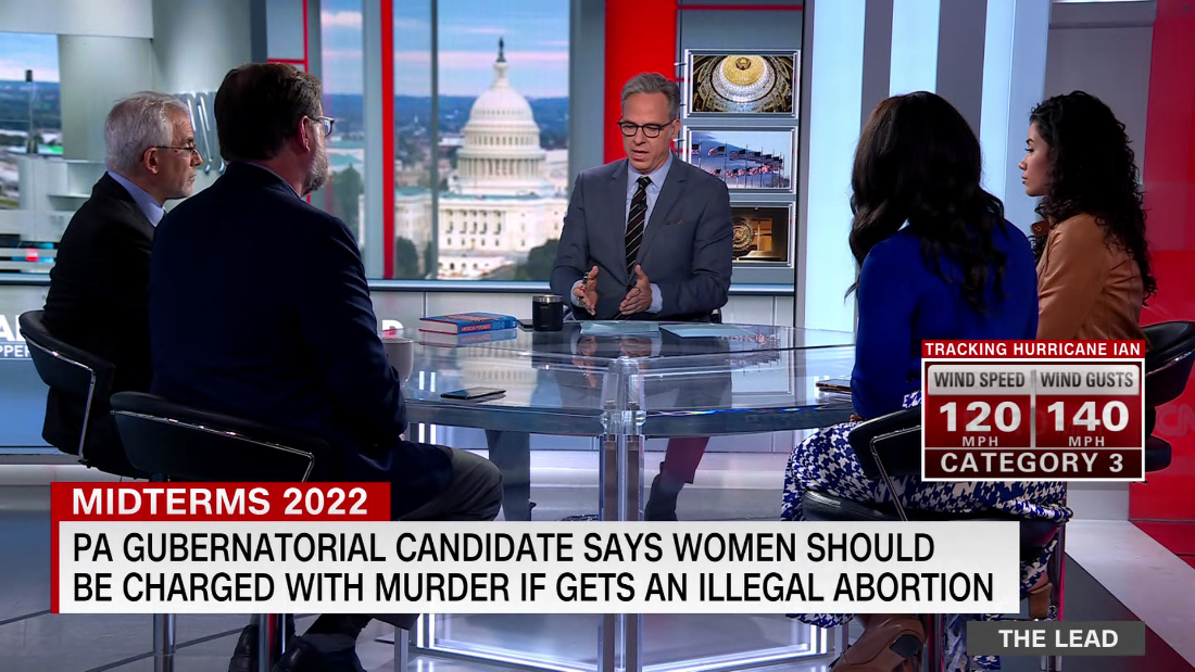 Pennsylvania GOP gubernatorial candidate Doug Mastriano said in 2019 women should be charged with murder if she gets an illegal abortion – CNN Video