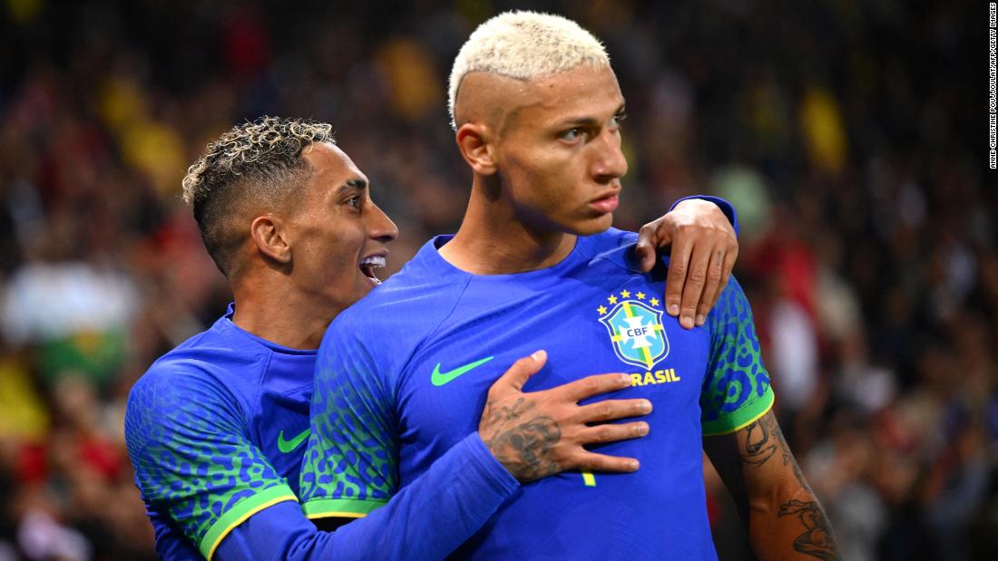 Brazil forward Richarlison racially abused as fan throws banana at him during 5-1 victory over Tunisia in France