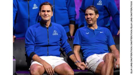Ling&#39;s photo of Federer (left) and Nadal holding hands during the Laver Cup has proved hugely popular among tennis fans. 