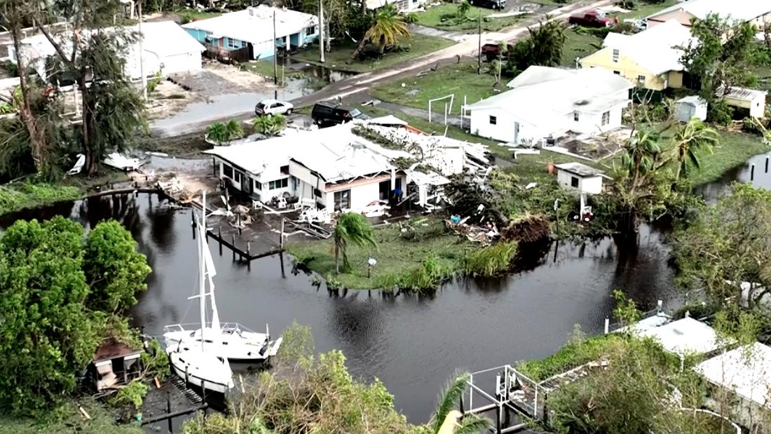 Watch: Drone video shows catastrophic damage in Florida