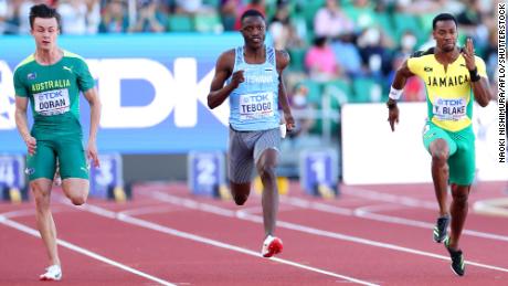 Tebogo clocked a 100-meter time of 9.94 seconds at the World Championships this year. 