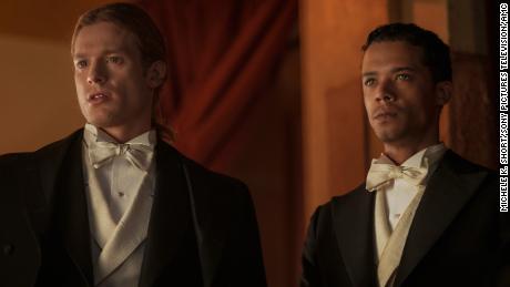Sam Reid as Lestat Du Lioncourt and Jacob Anderson as Louis De Pointe Du Lac in &quot;Interview with the Vampire.&quot;