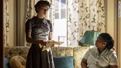 Whoopi Goldberg (right) plays Emmett Till&#39;s grandmother in the upcoming film &quot;Till&quot; alongside Danielle Deadwyler (left). Goldberg says she did not wear a fat suit during filming, correcting a reviewer. 