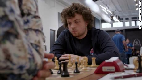 Hans Niemann is seen in this video from the Saint Louis Chess Club. (Saint Louis Chess Club) 