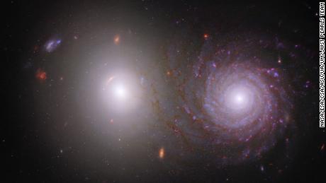 Webb, Hubble space telescopes capture an intriguing galactic pair