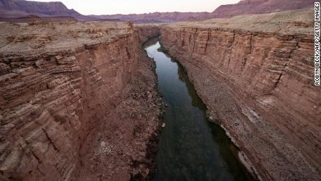 A view of the Colorado River from the Navajo Bridge in Marble Canyon, Arizona, on August 31.