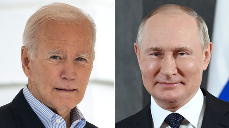  President Joe Biden, left, Russian President Vladimir Putin 