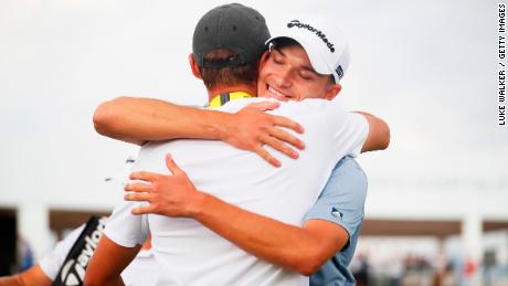 The brothers embrace after Nicolai&#39;s Italian Open triumph.