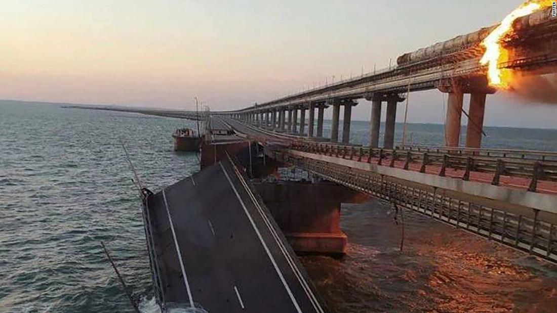 Massive explosion on Crimea's Kerch bridge, Russian state media reports